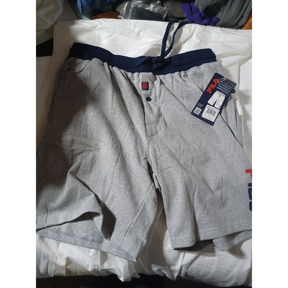 FILA Mens Graphic Long Fleece Shorts NWT‎ LARGE
